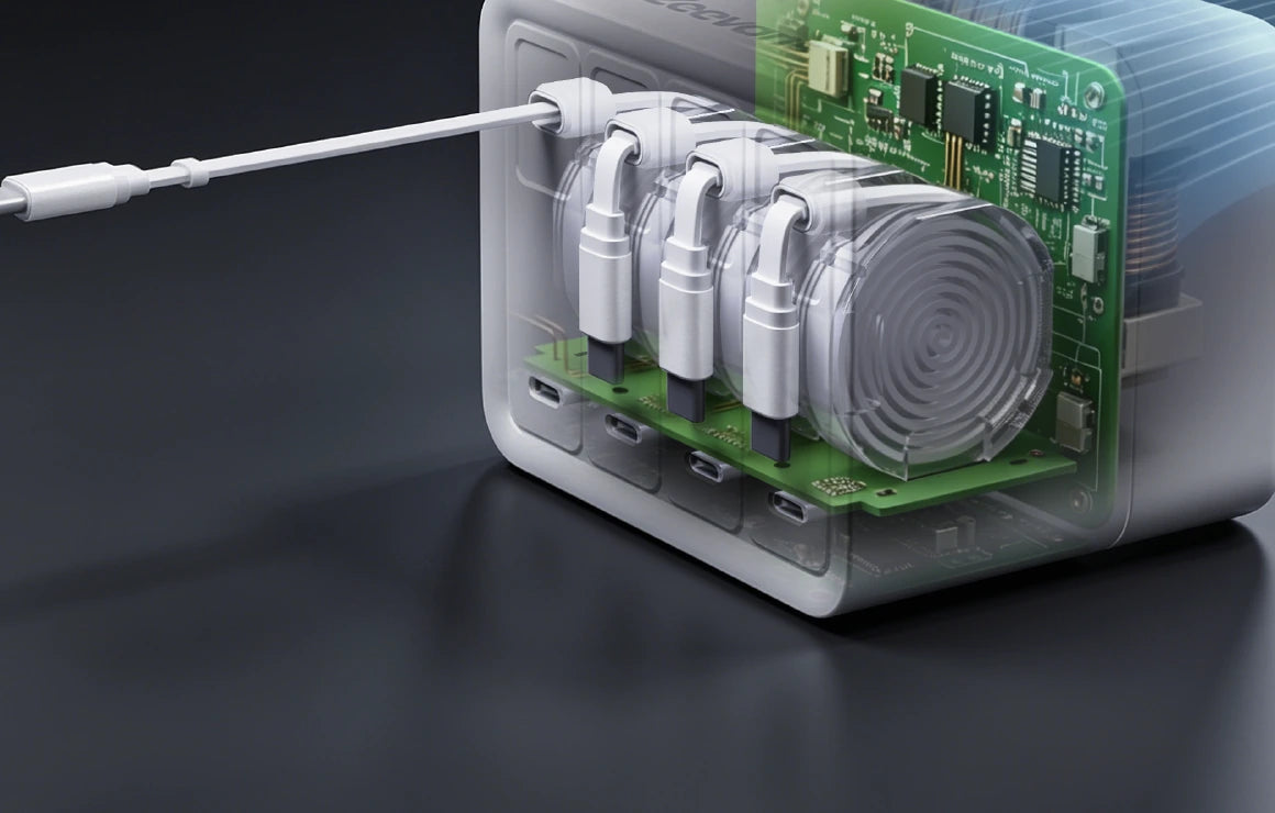 Detailed view of the F63 charging station